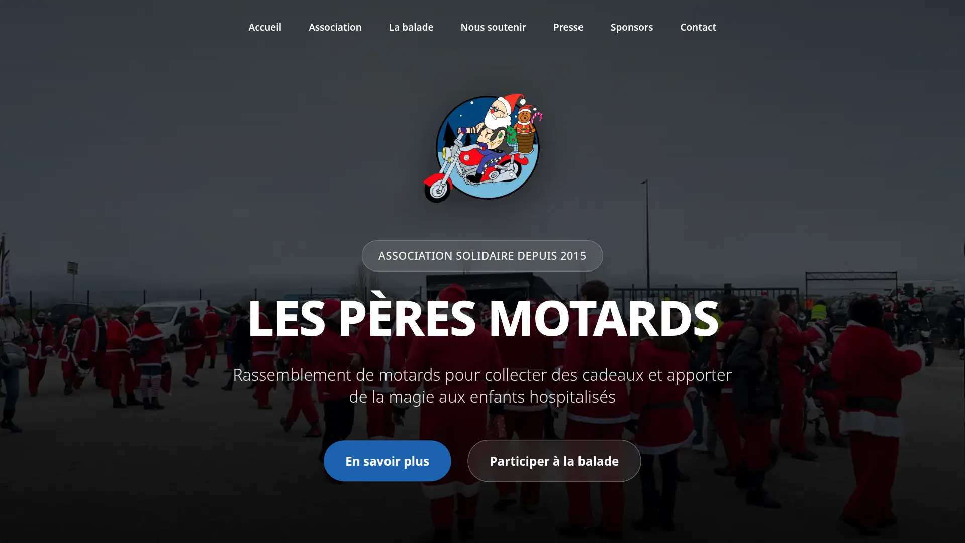 Aperçu du site Les Pères Motards